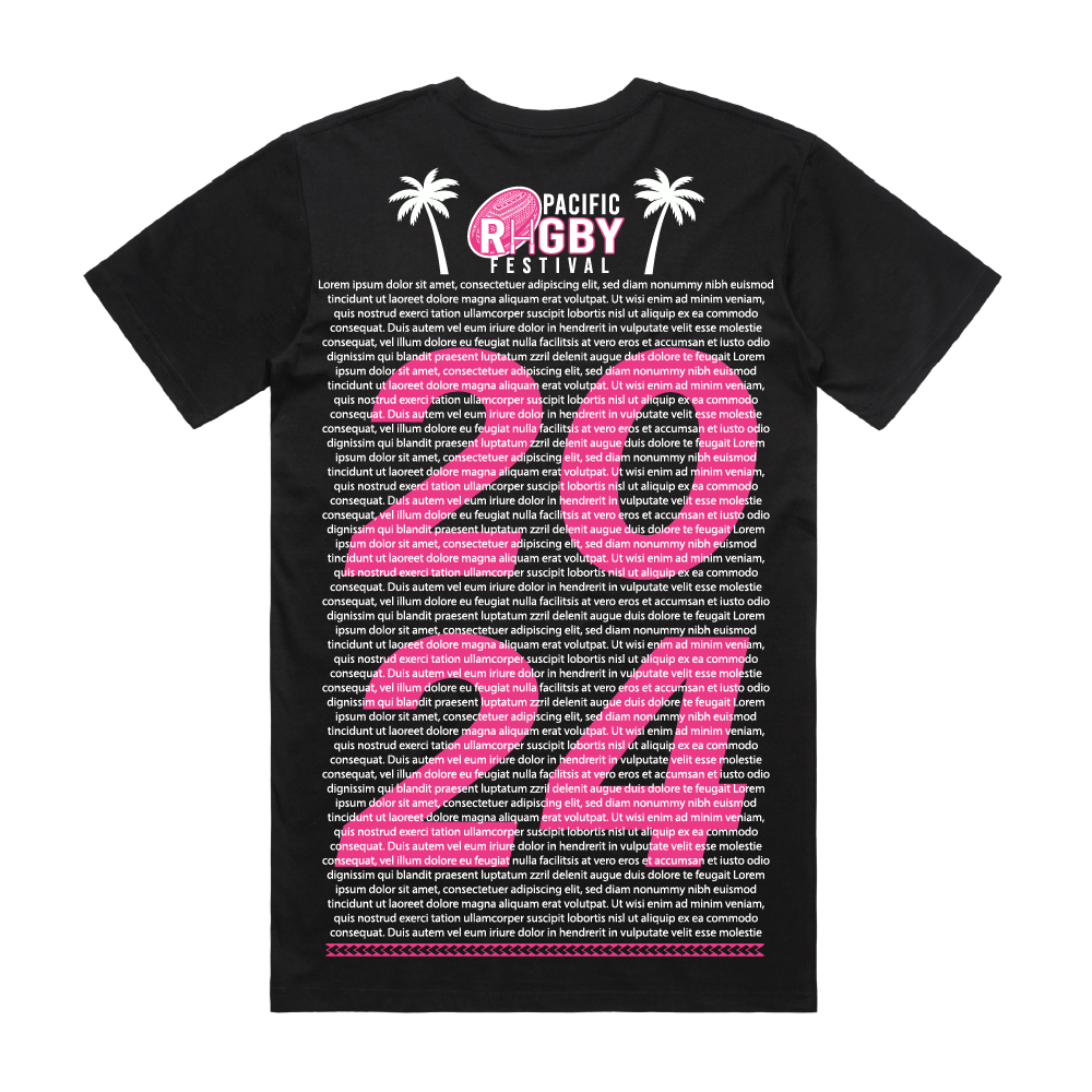 2024 Pacific Youth Rugby Festival Names T-Shirt