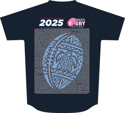2025 Pacific Youth Rugby Festival Names T-Shirt