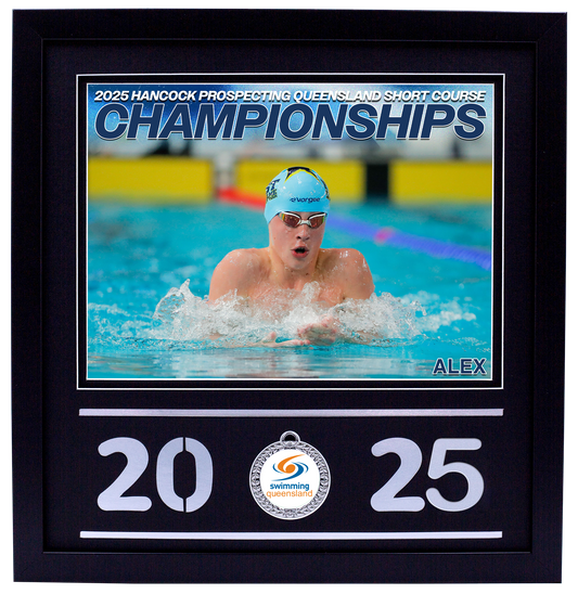 2025 State SC Championships Black Medal Shots Frame