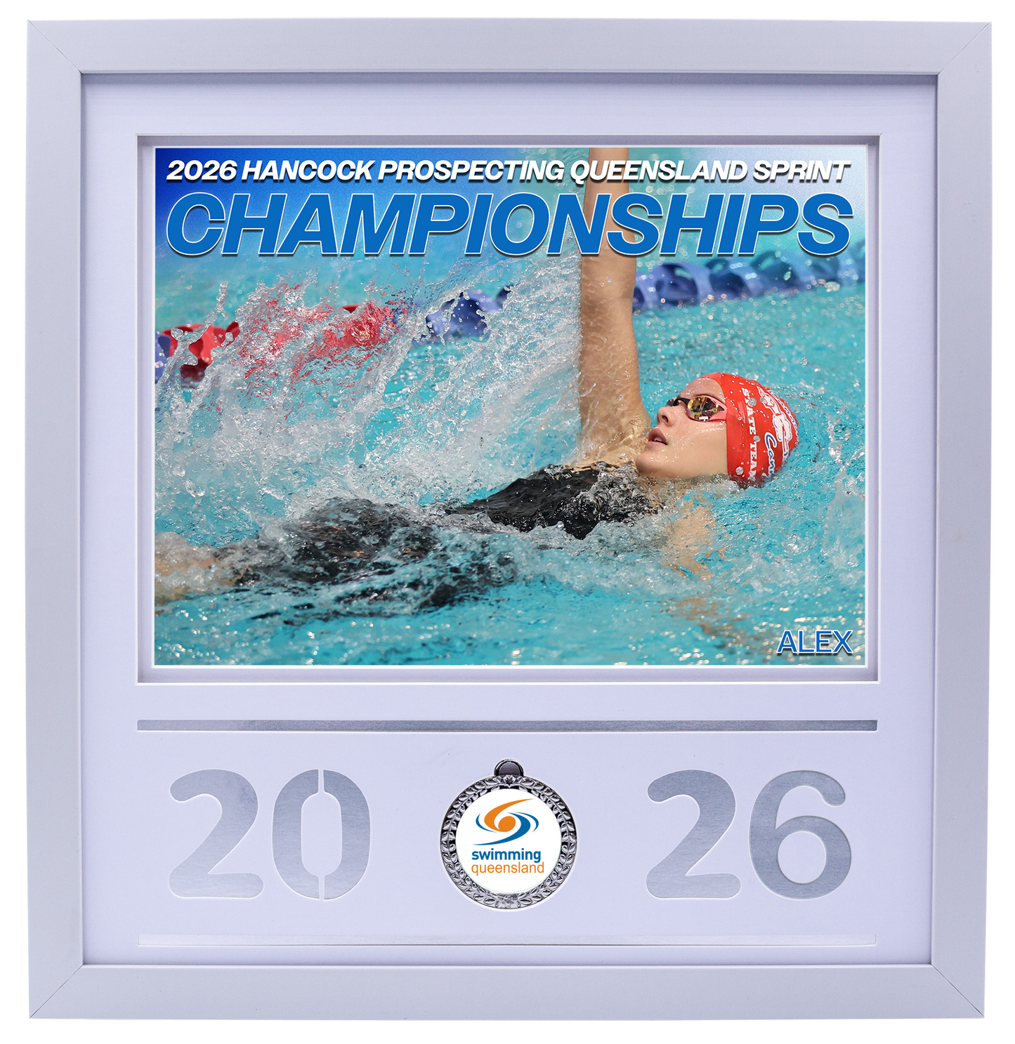 2026 QLD Sprint Championships White Medal Shots Frame