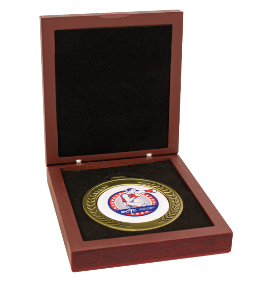 70mm Premium Rosewood Timber Medal Box