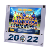 Large Acrylic Framed Team Photo with Medal