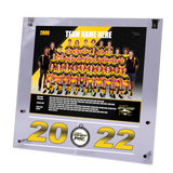 Large Acrylic Framed Team Photo with Medal