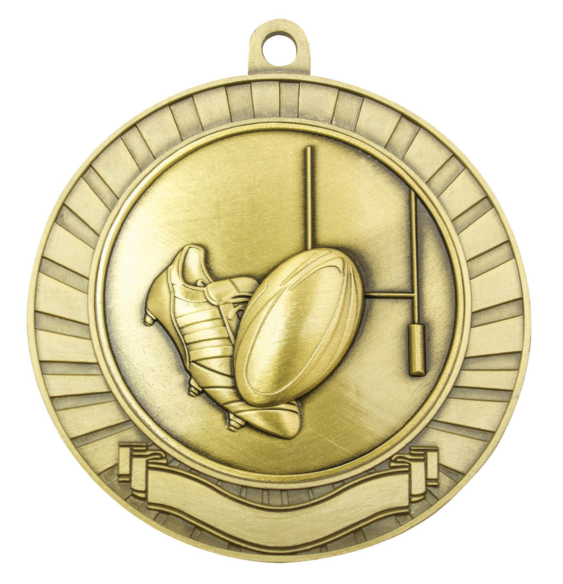 Customised Eco Scroll Rugby Medal