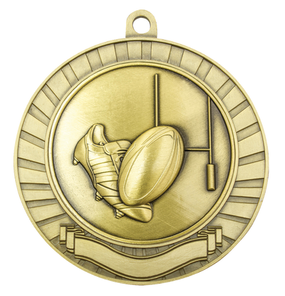 Customised Eco Scroll Rugby Medal