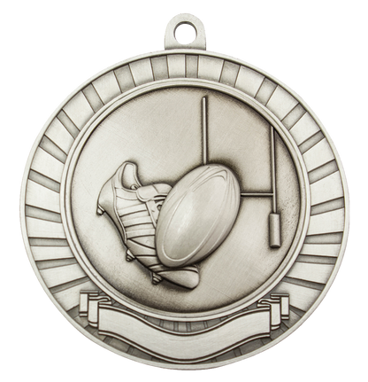 Customised Eco Scroll Rugby Medal
