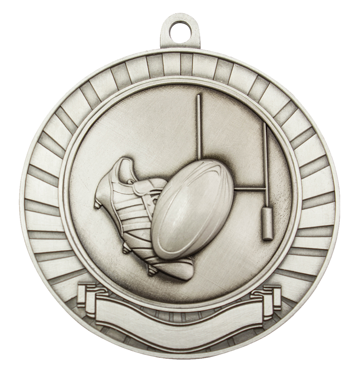 Customised Eco Scroll Rugby Medal