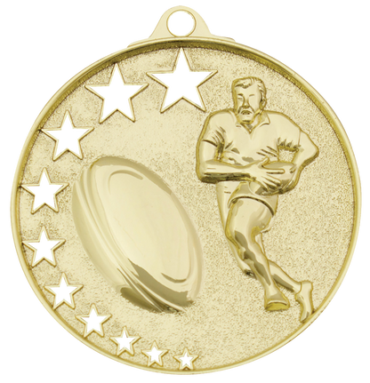 Customised Rugby Stars Medal