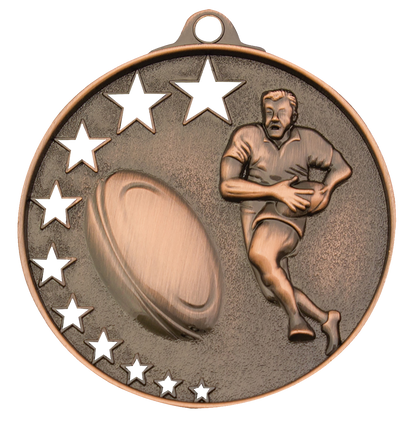 Customised Rugby Stars Medal