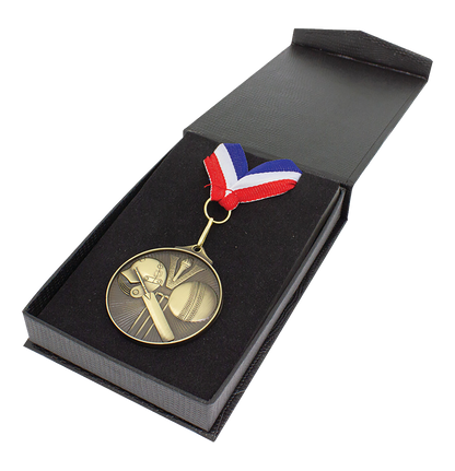 50 - 70mm Flip Top Faux Leather Medal & Ribbon Box