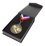 50 - 70mm Flip Top Faux Leather Medal & Ribbon Box