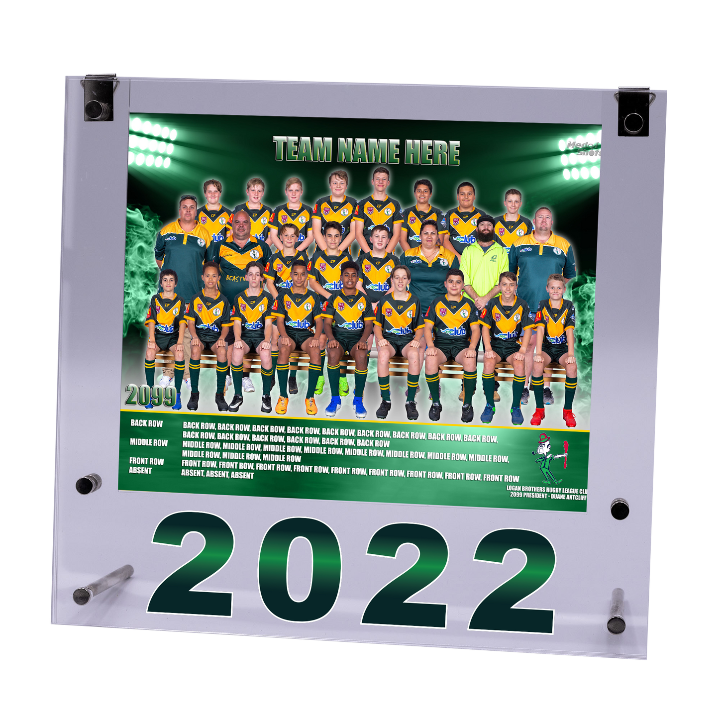 Medium Acrylic Framed Team Photo