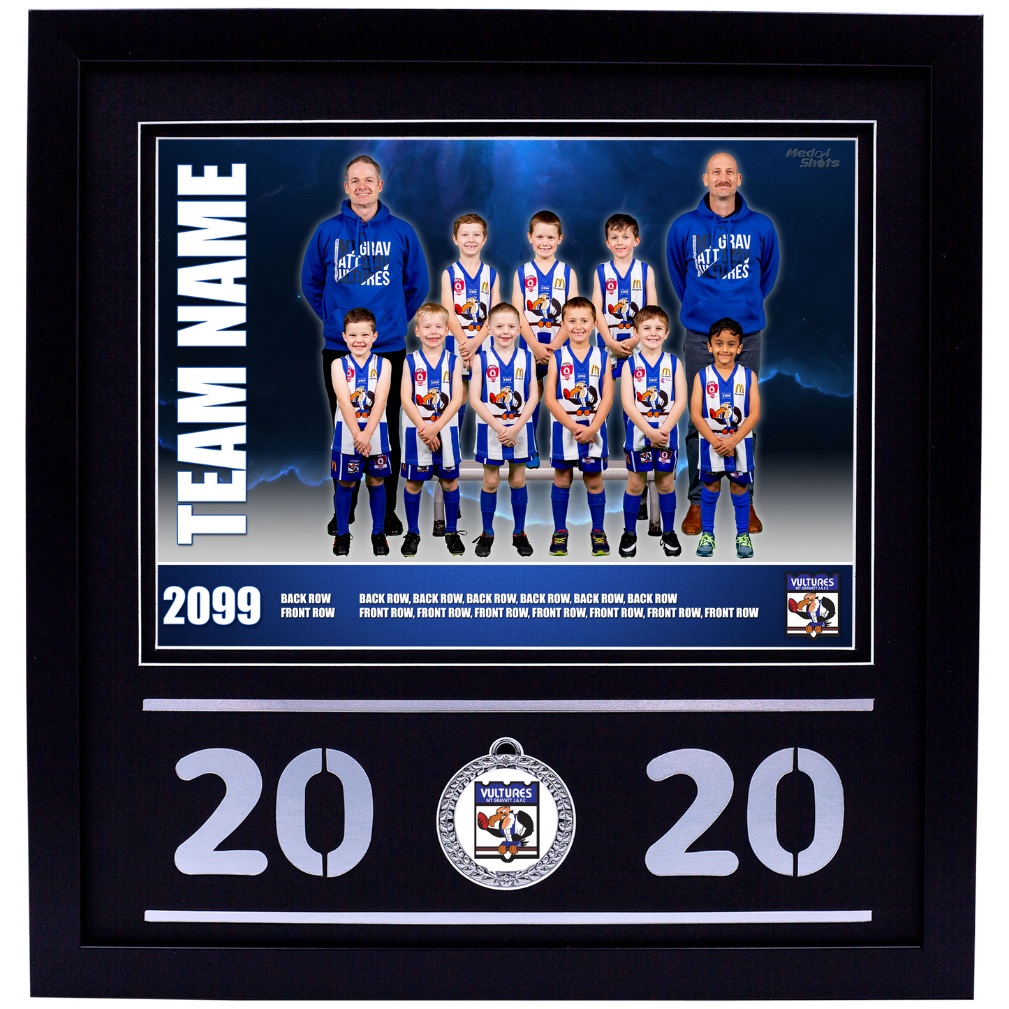 Framed Team Photo with Medal Upgrade