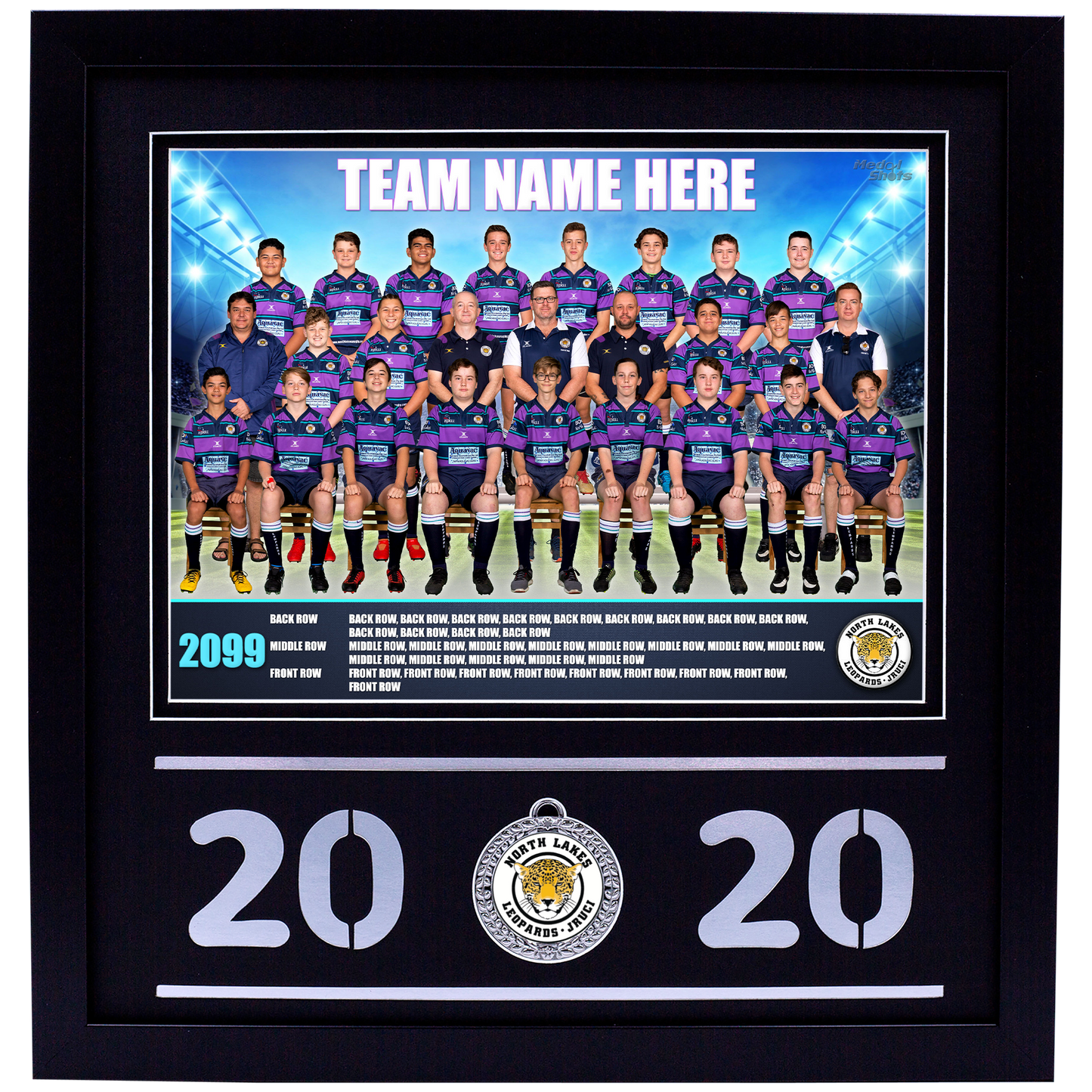 Framed Team Photo with Medal Upgrade