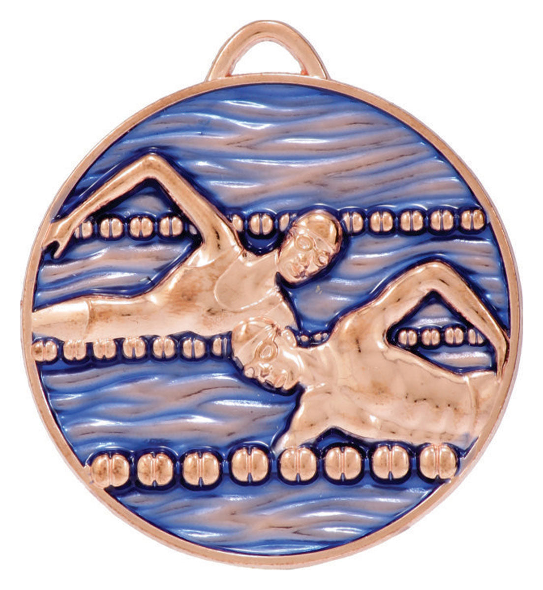 Painted Swimming Medal - No Insert