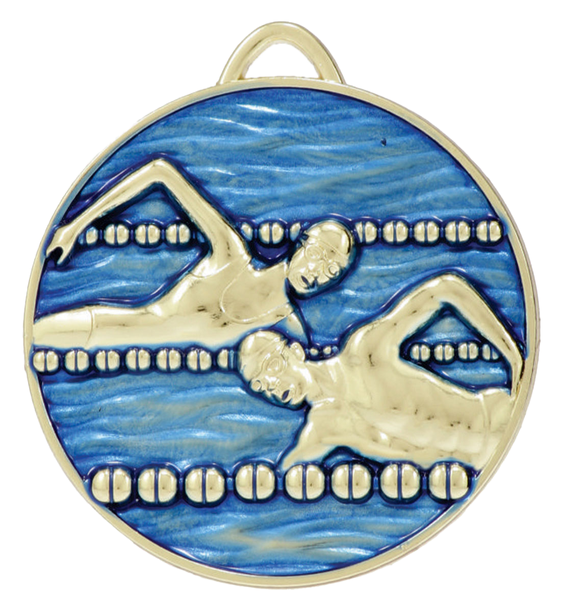 Painted Swimming Medal - No Insert