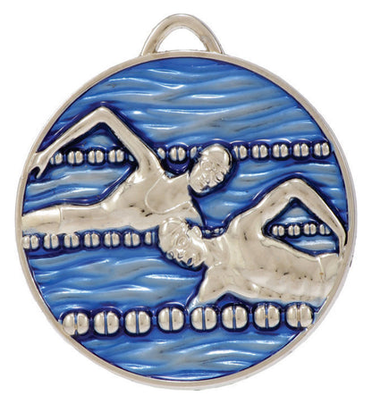 Painted Swimming Medal - No Insert