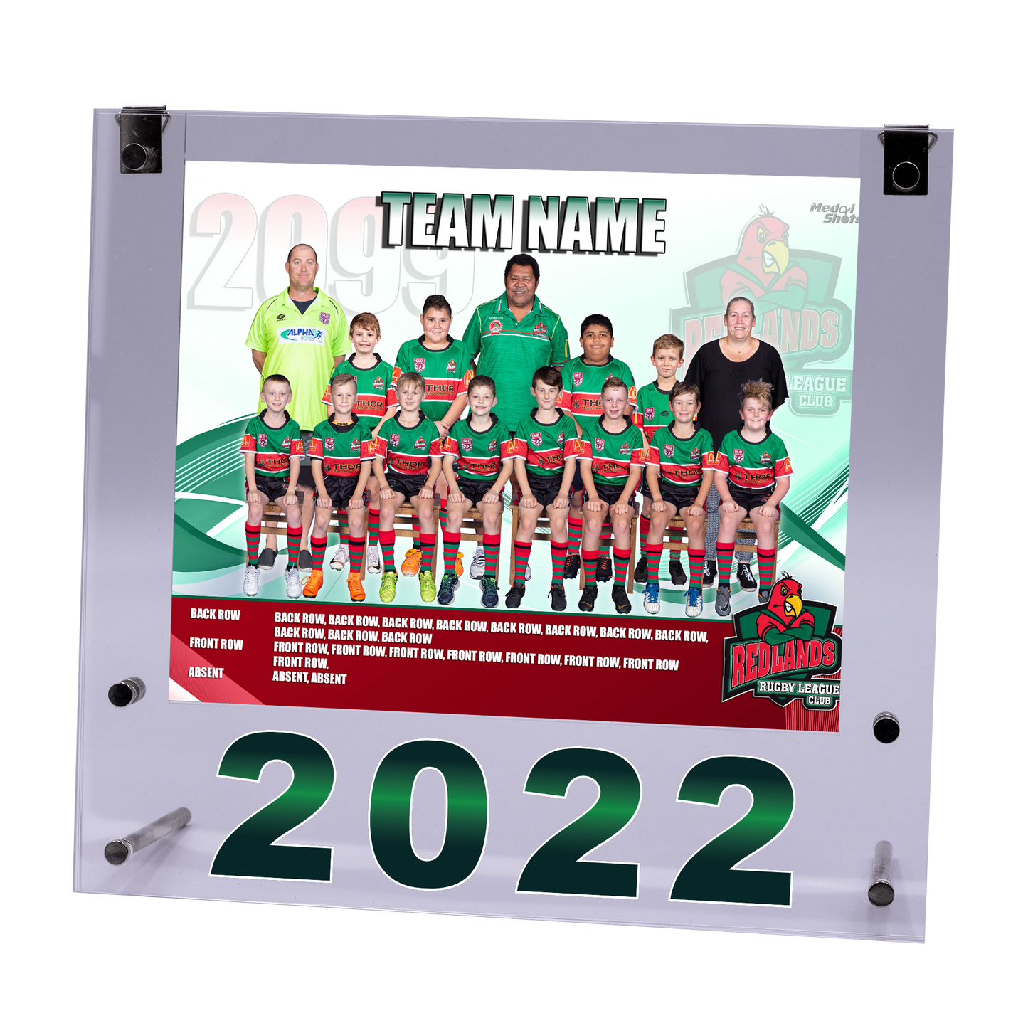 Medium Acrylic Framed Team Photo