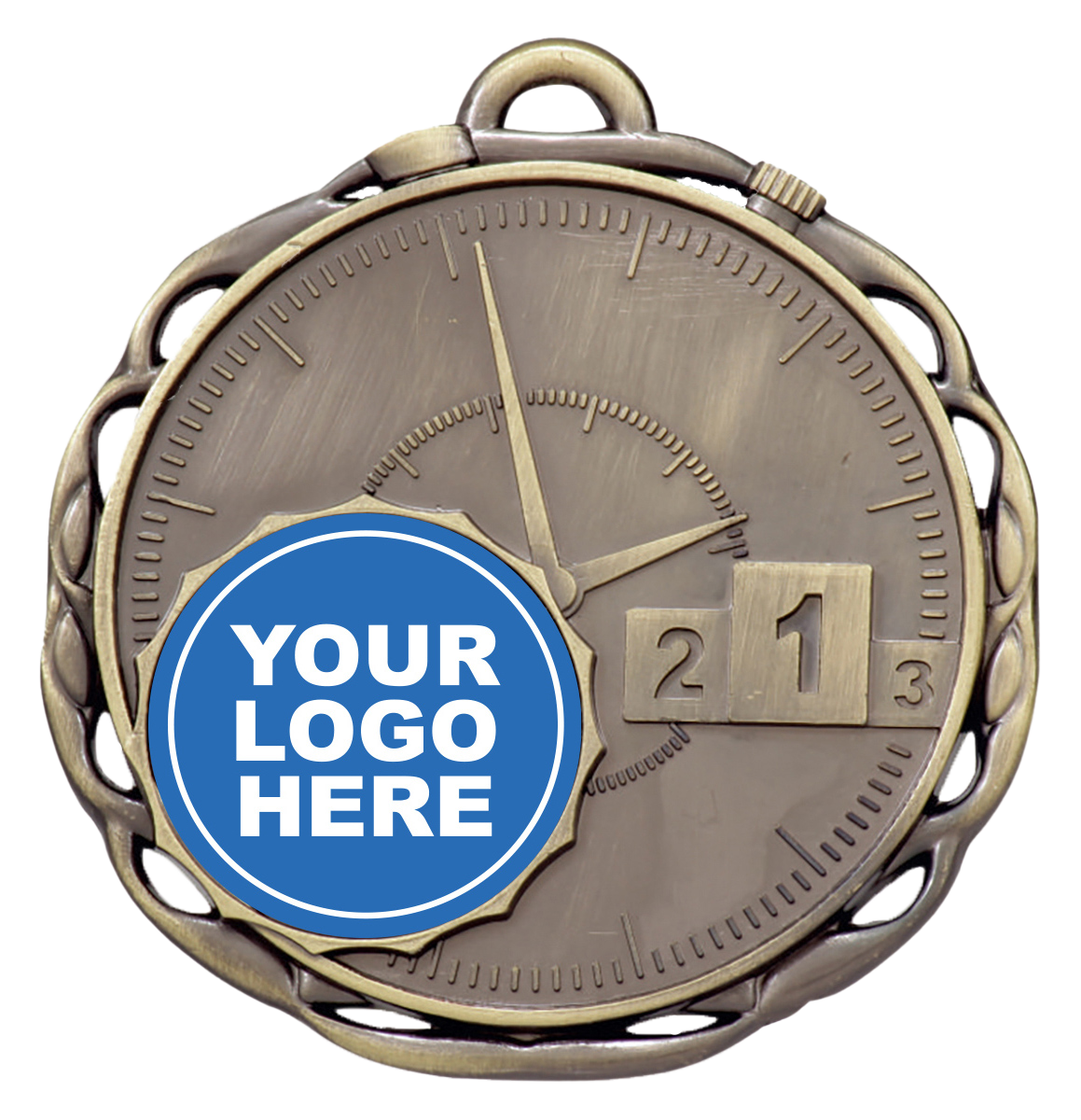 Stopwatch Swimming Medal - 25mm Insert