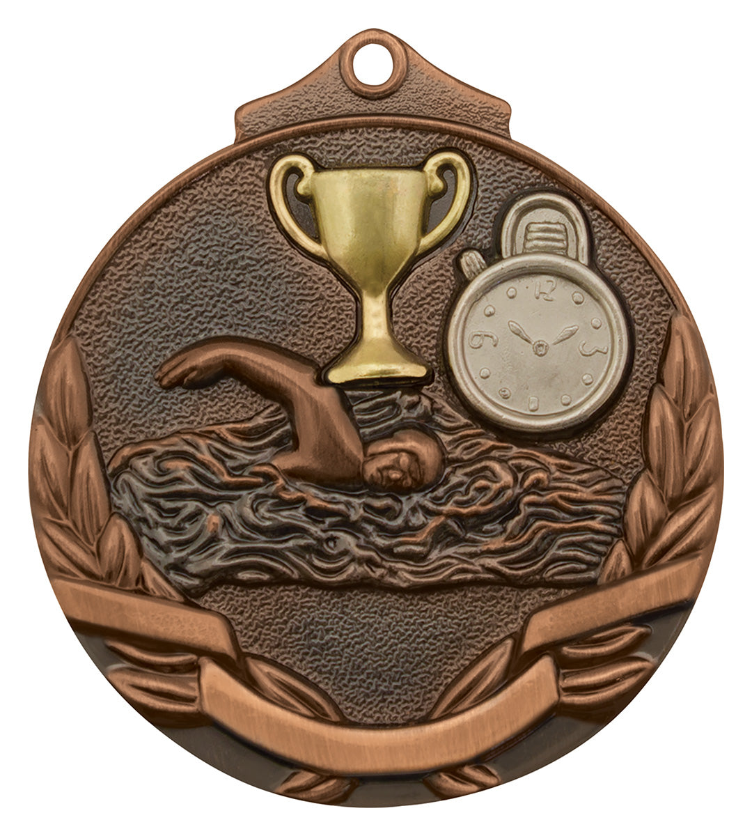 Two Tone Swimming Medal - No Insert