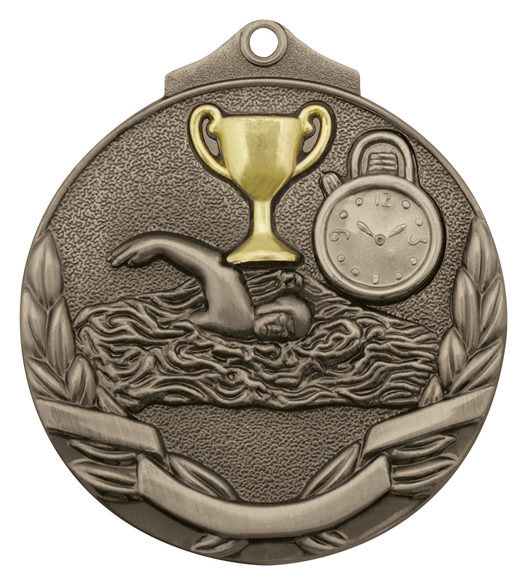 Two Tone Swimming Medal - No Insert